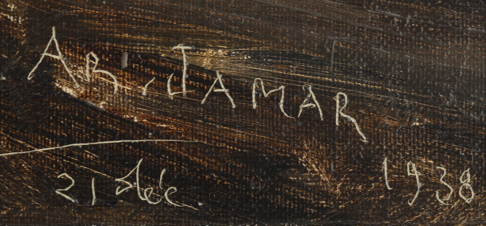 Jamar A., a fourteen-part Way of the Cross, oil on canvas on panel, dated 1938 / -39 / - 41, 36,5 - Bild 24 aus 26