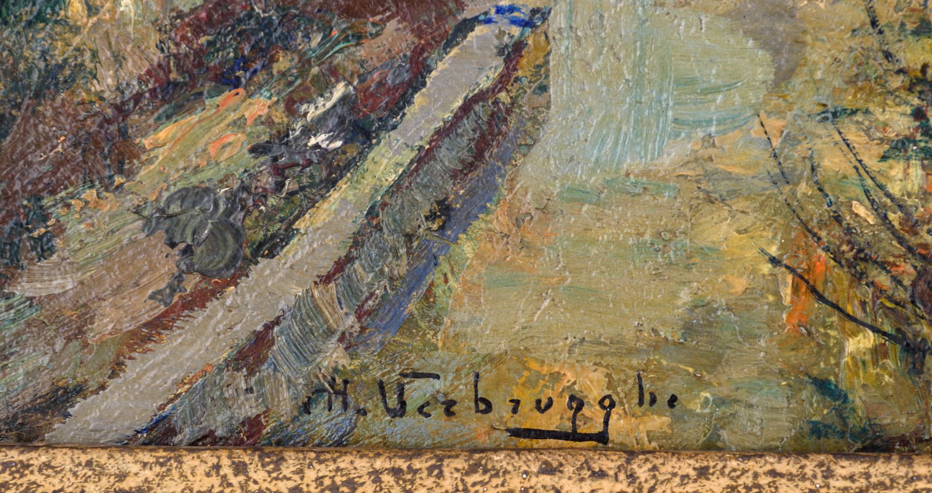 Verbrugghe Ch., 'A mountain landscape in Vernaison', oil on triplex, part of the retrospective of - Bild 4 aus 4