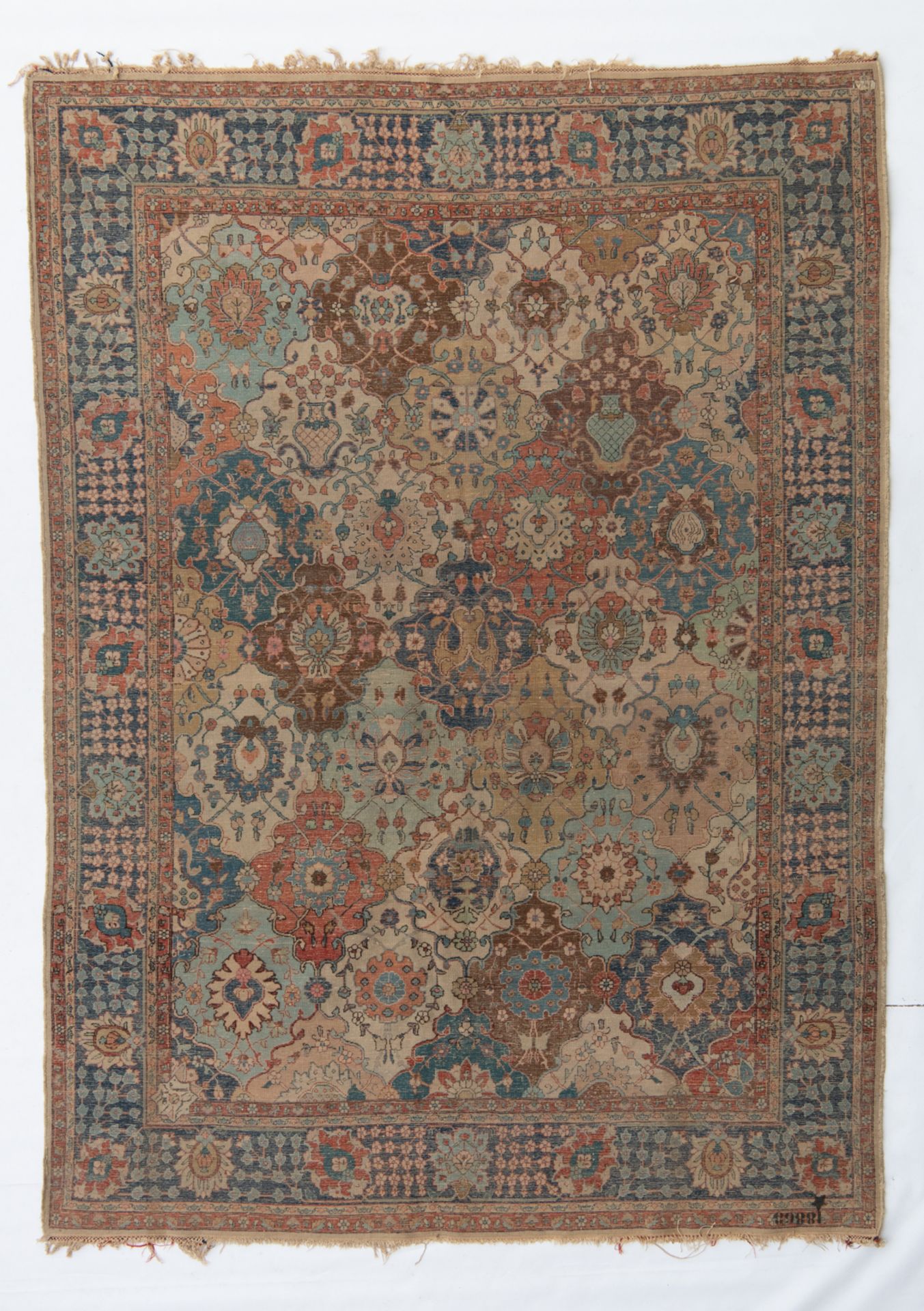 A large Oriental rug, decorated with flower vases, 210 x 300 cm - Image 2 of 3