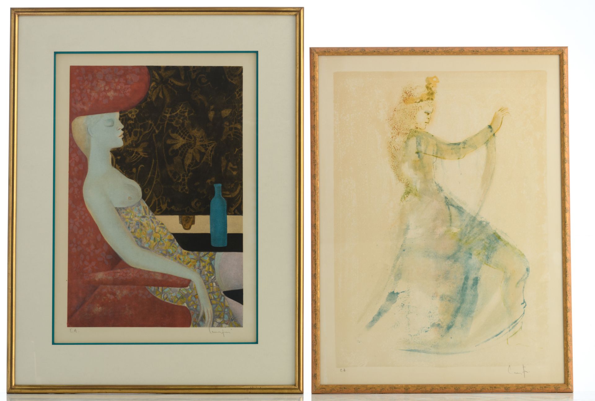 Five lithographs by Leonor Fini, E.A., 47 x 64 - 53 x 72 cm Is possibly subject of the SABAM - Bild 2 aus 12