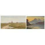 Paton D.A., 'Sunset over Loch Katrina', watercolour; added: monogrammed  by (Walters G. Stanfield?),
