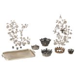 A set of silver crowns fitting for Holy Mother and Child statues, mostly Belgian and French