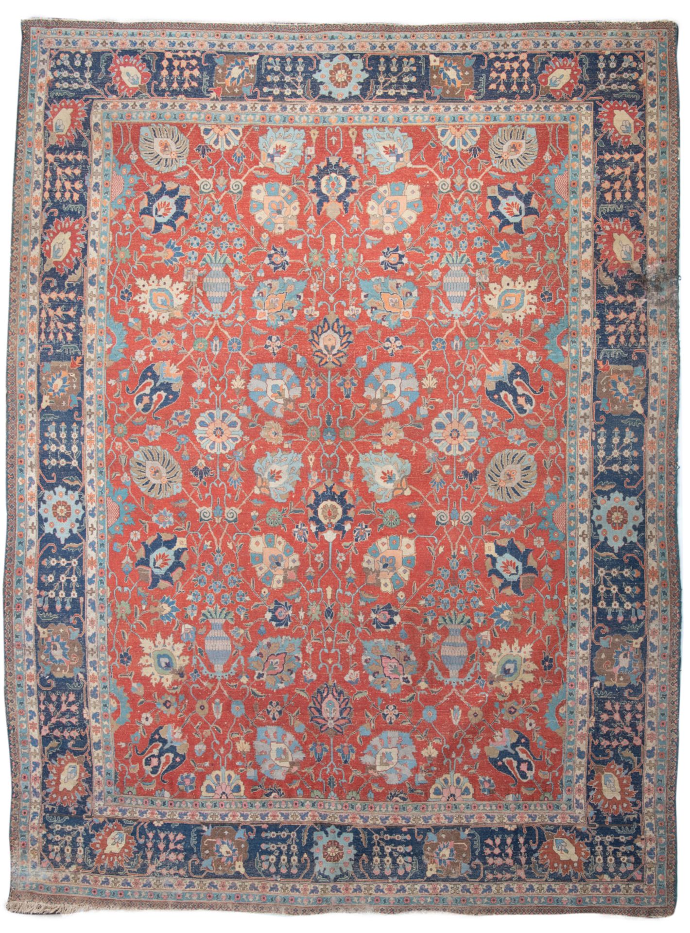 A large Oriental carpet with floral motifs, 353 x 486 cm - Image 2 of 3