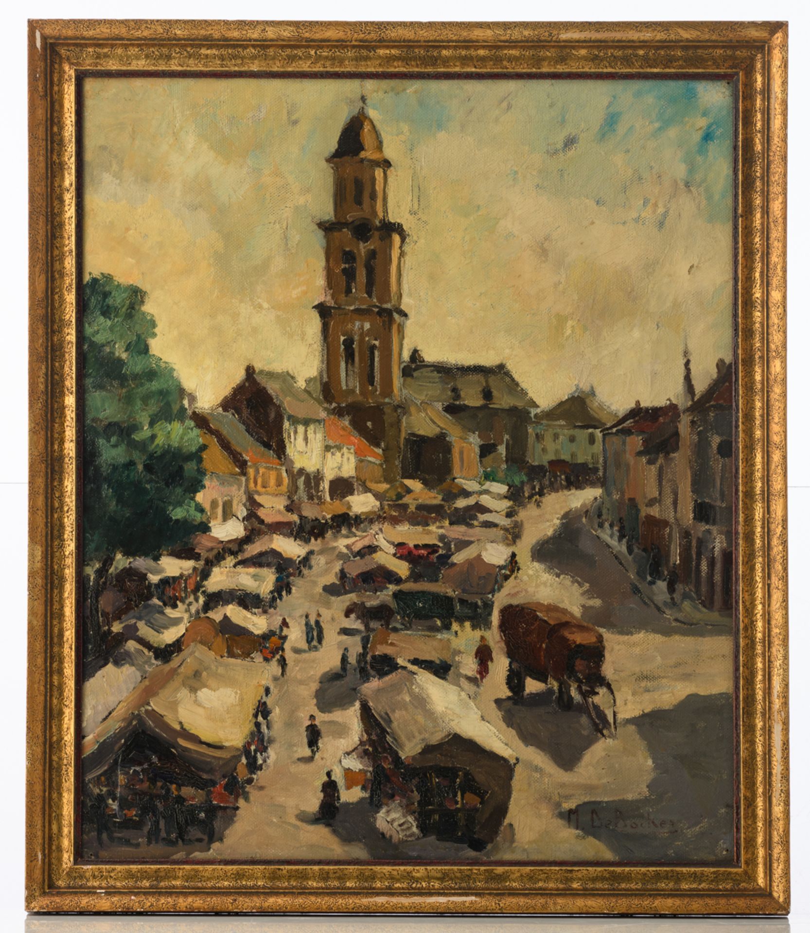 De Backer M., the Lokeren marketplace, oil on canvas, 50,5 x 60,5 cm Is possibly subject of the - Bild 2 aus 4