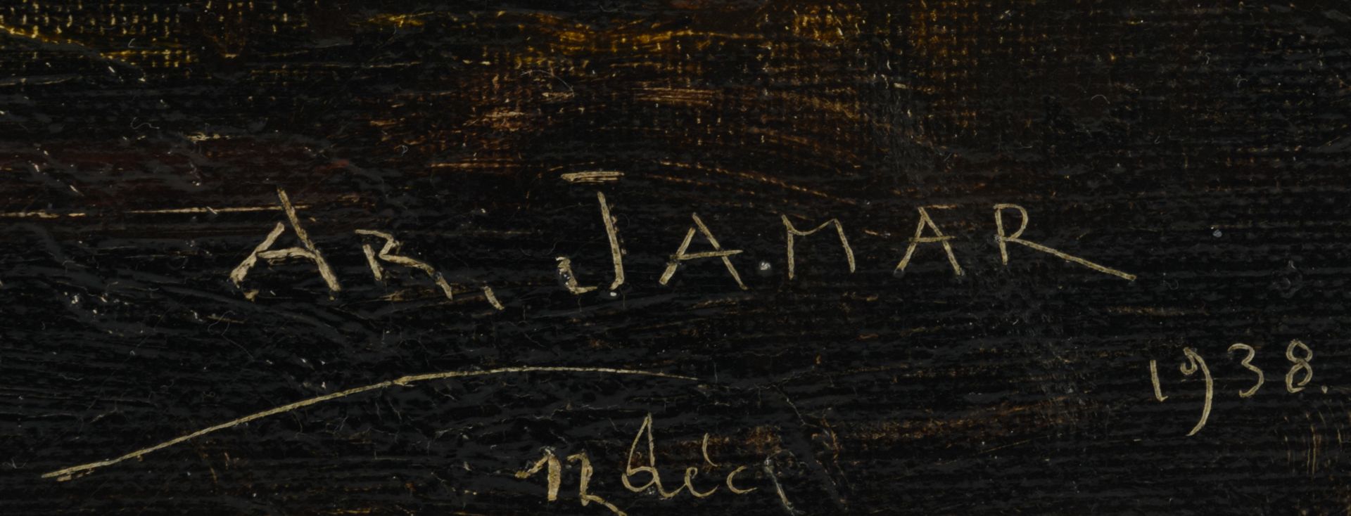 Jamar A., a fourteen-part Way of the Cross, oil on canvas on panel, dated 1938 / -39 / - 41, 36,5 - Bild 23 aus 26