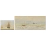 Roux Fr.G., 'A salvo of Honour in the Marseilles Harbour', dated Marseilles 1830, watercolour;