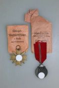 Zweiter Weltkrieg, Kriegsverdienstkreuz 2. Klasse mit Schwertern in der Verleihungstüte Gebr.
