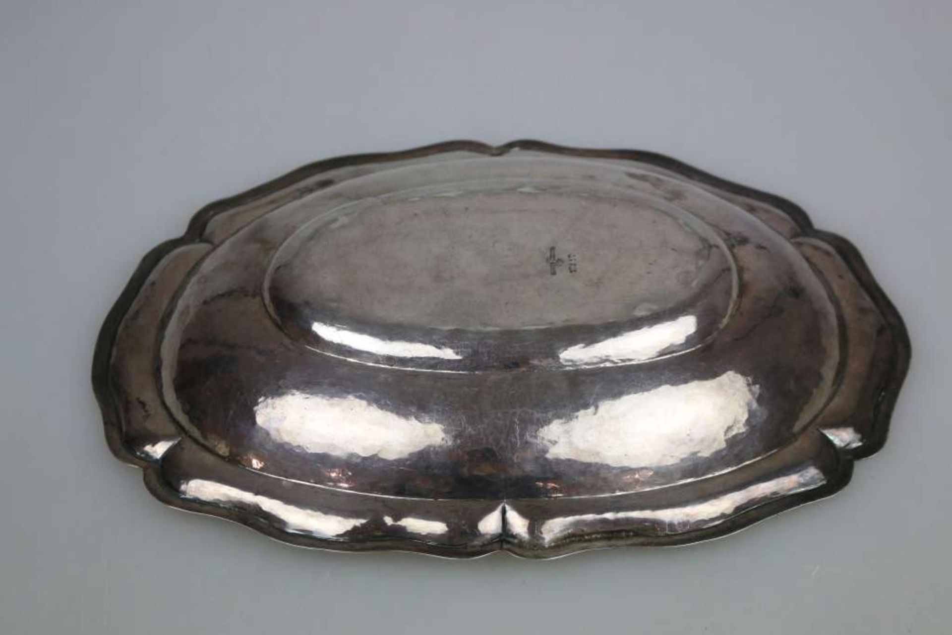 Schale mit gewelltem Rand, 925er Silber, am Stand: Ortega Mexico, L: 30 cm, Gewicht: 430 g. An der - Image 2 of 3