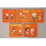 Fünf Bücher Peanuts: Bd. 1, 2, 3, 6, 10. 1., 2. u. 3. Auflage des Aar- Verlags, Gebrauchsspuren,