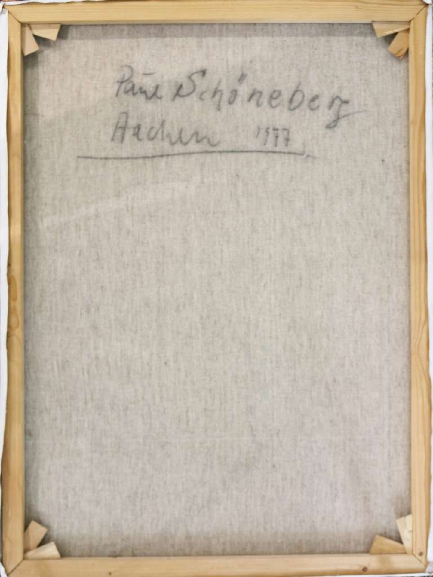 Paul SCHÖNEBERG (XX), Porträt von Dr. Ludwig Flachskampf, Öl auf Leinwand, u.li. sign. u. dat. 77, - Bild 3 aus 3