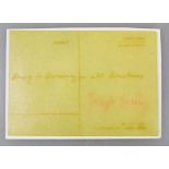 Joseph BEUYS (1921-1986), ein Postkartenobjekt von 1975, Objekt aus goldgelber, durchsichtiger PVC-