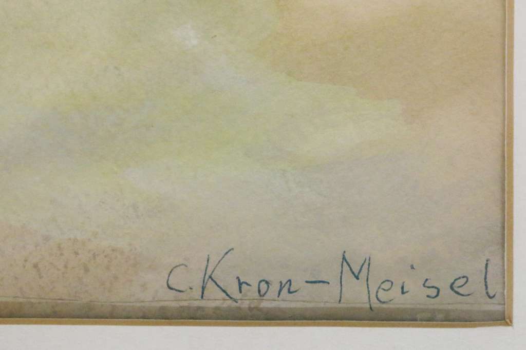 Charlotte KRON-MEISEL (1899-?), Gouache, Titelei links "Jardin du Luxembourg", u.re. sign., Maße ca. - Image 3 of 4