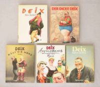 Manfred Deix, fünf Bücher: Küss' die Hand; Mein Tagebuch; Augenschmaus. Das neue Tagebuch; Satiren