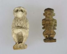 Ägypten, zwei Ton-Figuren, wohl Spätzeit, 26. - 31. Dynastie, ca. 664 - 332 v. Chr., der Pavian (