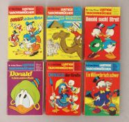 Sechs Bücher Walt Disneys Donald, 70er Jahre, Bd. 7, 10, 14, 16, 27, 33. Gebrauchsspuren,
