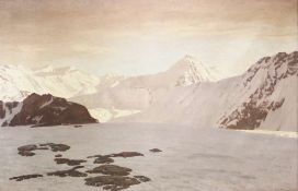 Richard SCHOLZ (1860-1939), Gletscherlandschaft, Öl auf Leinwand, unten re. sign. und dat. Rich.