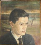 Rudolf ARZT (XX), Porträt "Herr Weber", Öl auf Leinwand, 1947, sign. Maße: 39 x 36 cm.