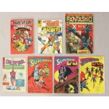 Konvolut Comic, sieben Hefte: Supermann Heft 2/1966 und Superman und Batman Heft 7/1969 und Heft