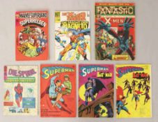 Konvolut Comic, sieben Hefte: Supermann Heft 2/1966 und Superman und Batman Heft 7/1969 und Heft