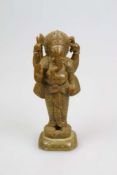 Indien, Statuette des Ganesha, Speckstein, Indien, H. ca. 20 cm.