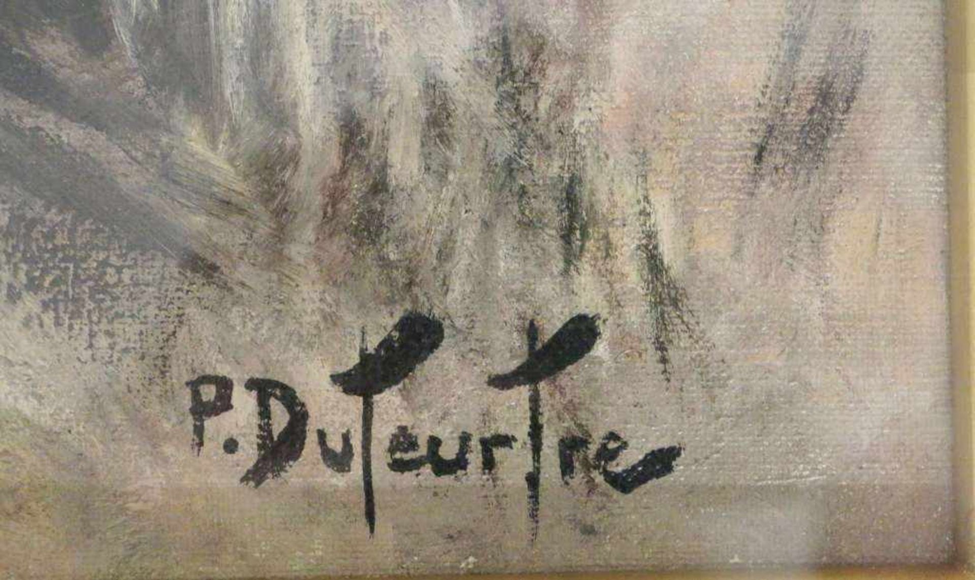 Pierre E. DUTEURTRE (1911-1989), Öl auf Leinwand, Mutter mit Kind, u.re. sign., Maße ca. 56 x 46 cm, - Bild 3 aus 4