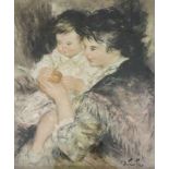 Pierre E. DUTEURTRE (1911-1989), Öl auf Leinwand, Mutter mit Kind, u.re. sign., Maße ca. 56 x 46 cm,