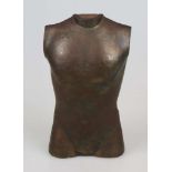 Jean BERTHET (1932-1992), männlicher Torso mit Räderwerk, Bronze mit Eisenkern, rückseitig signiert,