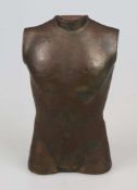 Jean BERTHET (1932-1992), männlicher Torso mit Räderwerk, Bronze mit Eisenkern, rückseitig signiert,