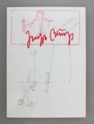 Joseph BEUYS (1921-1986), Postkarte mit Druck einer Zeichnung Beuys' des Werks 7000 Eichen anläßlich