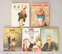 Manfred Deix, fünf Bücher: Küss' die Hand; Mein Tagebuch; Augenschmaus. Das neue Tagebuch; Satiren