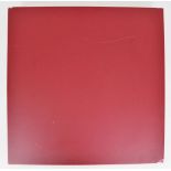 Herbert HAMAK (1952), ohne Titel, Werknummer C 301 N, Kunstharz auf Leinwand, rot, Maße: 60 x 60 x