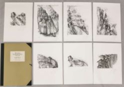 Günter GRASS (1927-2015), sieben Blatt Lithographie in Mappe, Titelei: Mit seinem
