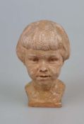 Fritz BEST (1894-1980), Büste eines jungen Mädchens, Terracotta, verso Ritzsignatur F. Best. H. 22