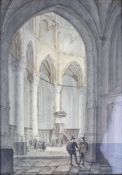 Bernardus VAN DE LAAR (1804-1872), Federzeichnung, u.li. sign. u. dat. 1835, coloriert,