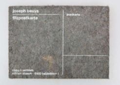 Joseph BEUYS (1921-1986), Filzpostkarte, 1985, Filz mit typografischen Vordruck, Edition Staeck (