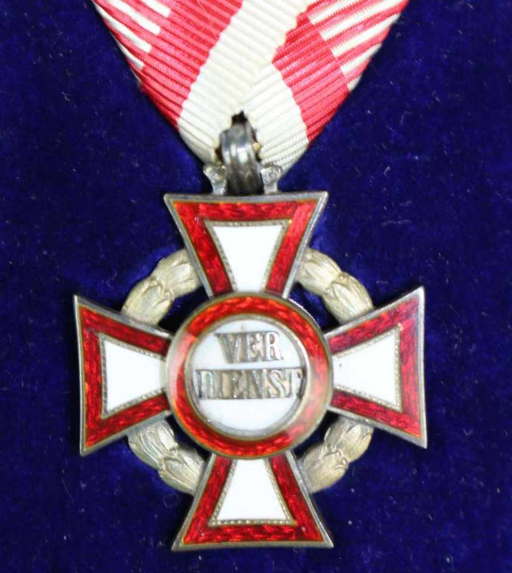 Österreich Ungarn, Militärverdienstkreuz 3. Klasse mit Kriegsdekoration, Silber, beidseitig fein - Bild 3 aus 4
