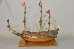 Schiffsmodell "Sovereign of the seas". Die Sovereign of the Seas lief als erstes 100-Kanonen-