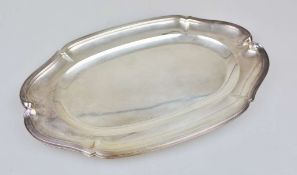 Ovale Platte, Silber, 20. Jh., gepunzt, Minervakopfmarke, Paris, Paul Tallois, L.: ca. 45 cm,