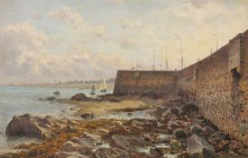 Friedrich Ernst MORGENSTERN (1853-1919), Öl auf Leinwand, u.li. sign., Ebbe bei der Insel Jersey,