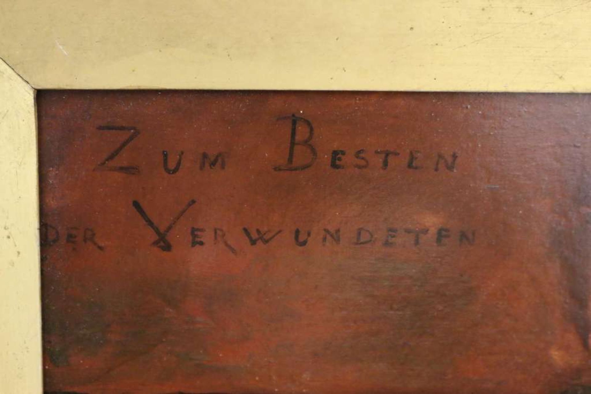 Charles VERLAT (1824-1890), "ZUM BESTEN DER VERWUNDETEN", Öl auf Holz, signiert und datiert mittig - Bild 4 aus 4