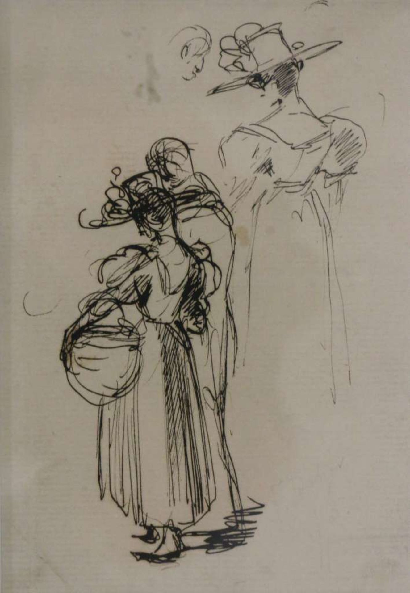 Ferdinand BALZER (1872-1916), Federzeichnung auf Bütten, u.r.sign. Balzer (stark verblasst), auf dem
