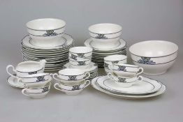 Rosenthal Classic, Rest Speiseservice für 6 Personen, 20. Jh., Pearl-China, Serie Grace, Dekor