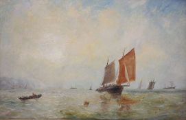 William Edward WEBB (c.1862-1903), Öl auf Hartfaser, Auf der See, u.li. sign., Maße: 31 x 47 cm,