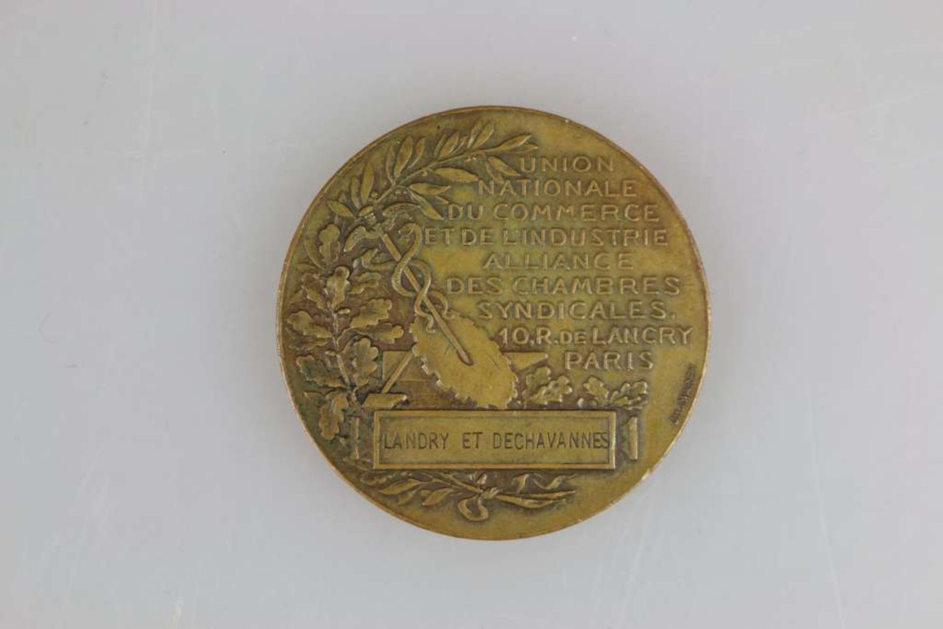 Charles Gustave de Marey (1878-1967) Frankreich, Medaille Handel und Industrie, verliehen an "Landry - Image 3 of 3