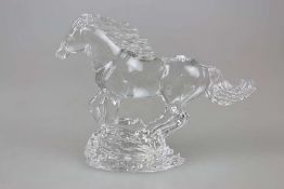 Waterford Crystal "Running Horse", Irland 20 Jh., galoppierendes Pferd aus Bleikristall, Maße ca. 22