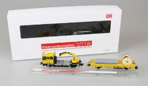 Märklin, besonderes Geschenkset der DB zur Finanzpräsentation 2018, bestehend aus Gleiskraftwagen