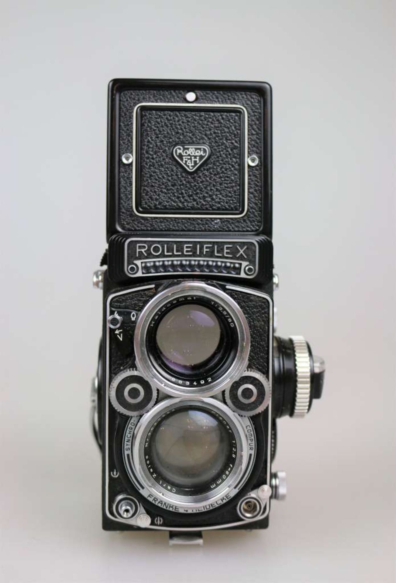 Rolleiflex Planar "Zweiäugige" Kamera, DBP 2,8 F Nr. 2430738 DBGM, 60er Jahre, Franke & Heidecke, - Bild 3 aus 4