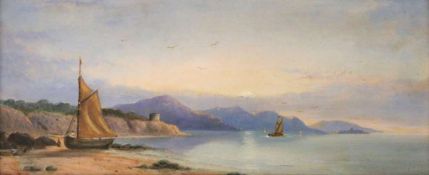 Carl MORGENSTERN (Attrib.) (1811-1893), Öl auf Holz, Süditalienische Küste mit Fischern im