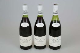 Rotwein, 3 Flaschen Nuits-St.-Georges, Les Vaucrains 1969, Domaine Leroy, Cote Beaune, Bourgogne,