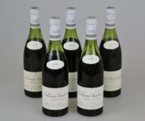 Rotwein, 5 Flaschen Volnay-Santenots 1969, Maison Leroy, Cote Beaune, Bourgogne, 0,75 L, Etiketten